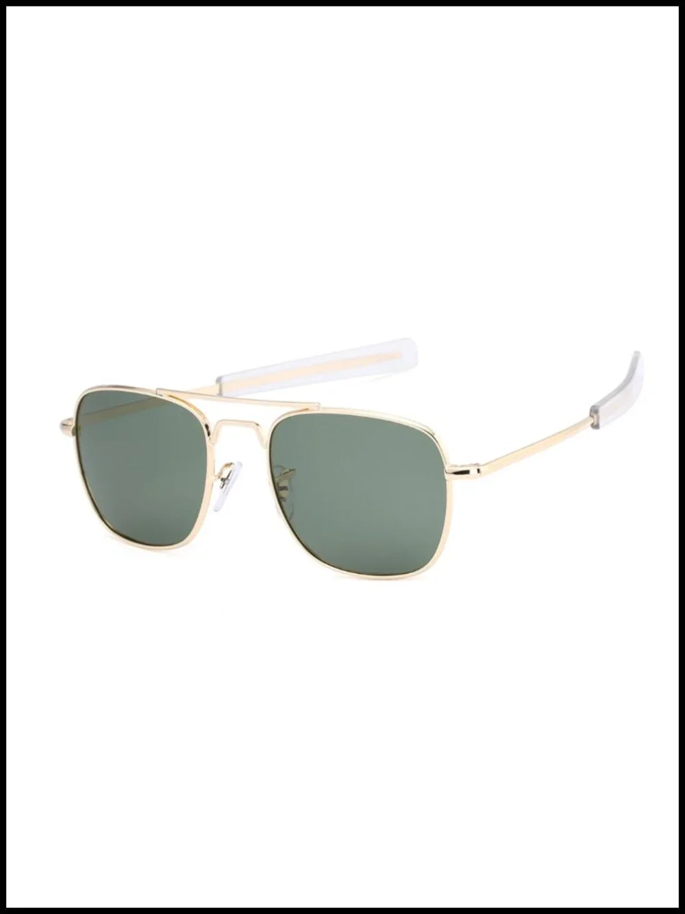 Polarized Aviator Sunglasses with Bayonet Temples for Men